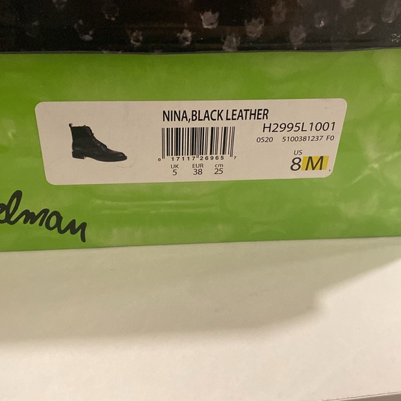 Sam Edelman Nina Black Leather Lace Up Boots - Picture 9 of 10
